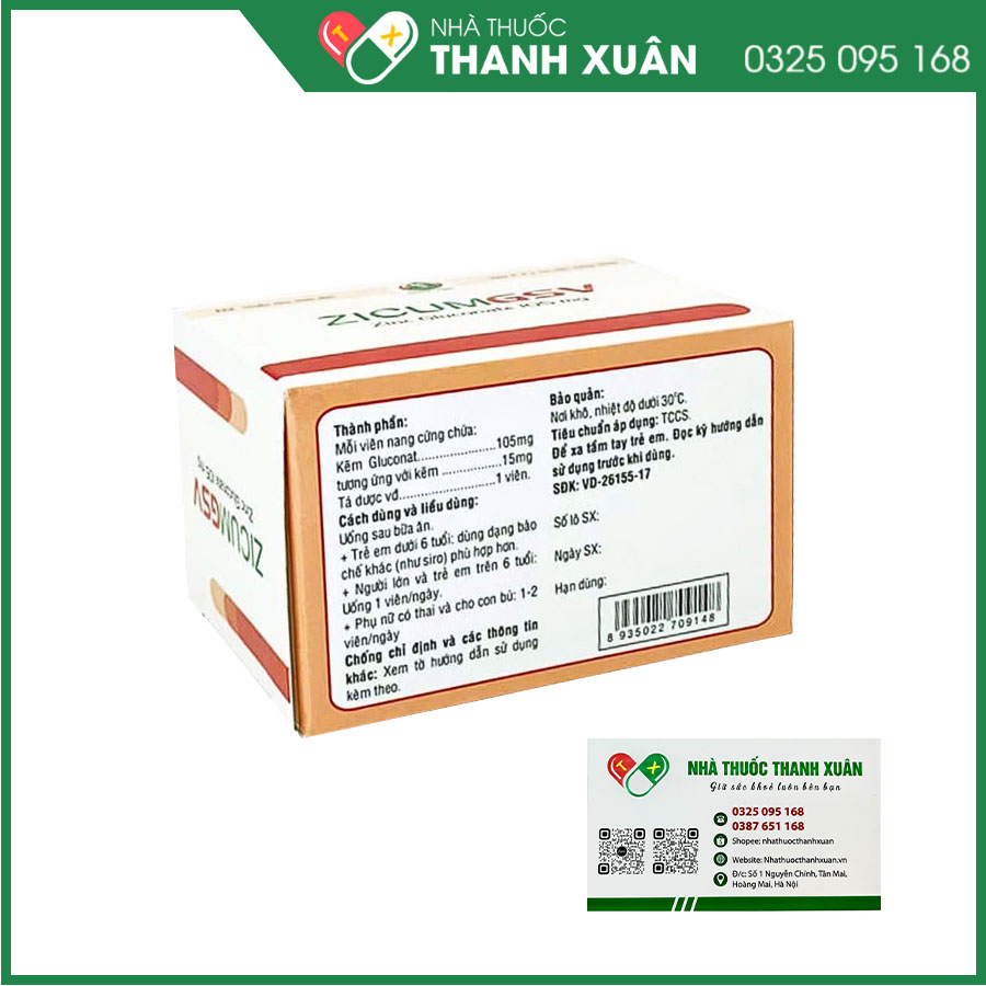 Thuốc Zicumgsv điều trị rối loạn tiêu hoá, suy nhược cơ thể, các tổn thương ngoài da, tăng đề kháng đường hô hấp